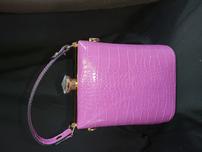 Pink Leather Crystal Closure Clutch Purse 202//152